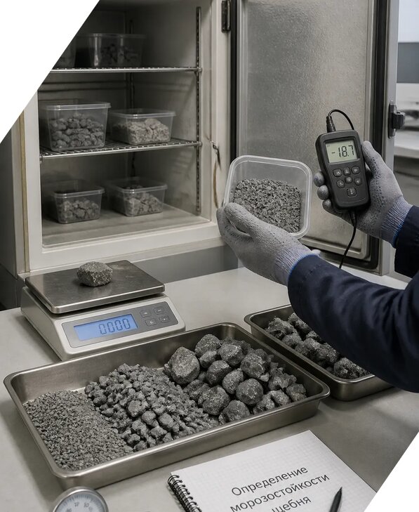 Определение морозостойкости щебня в Челябинске от 3609 р. | ЭкспертизаРоссия