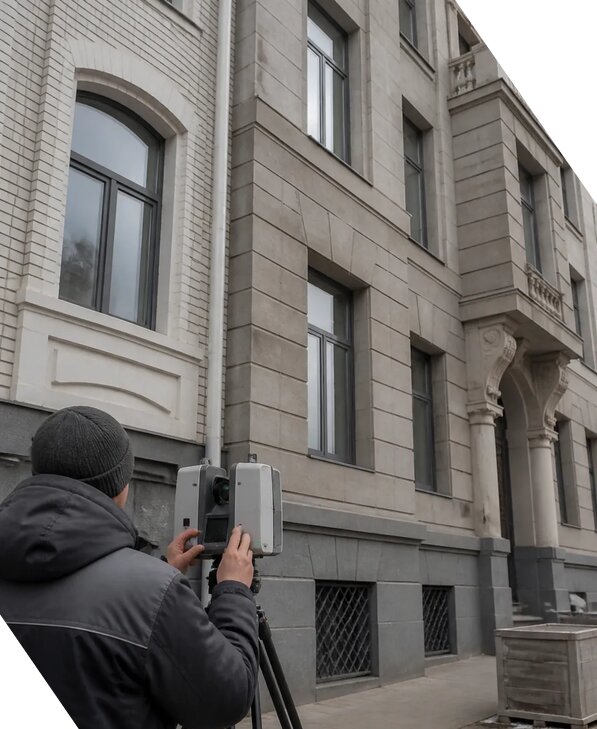 Лазерное сканирование фасадов зданий для обследования в Челябинске